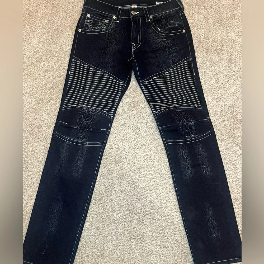 Vintage True Religion Men's Slim Jeans - Blue